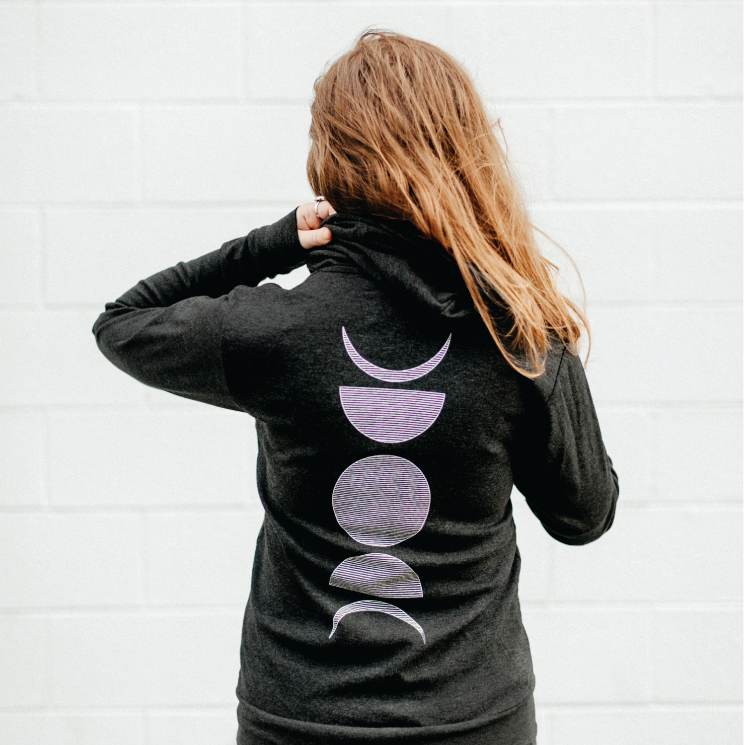 Moon Phase Zip Up Hoodie Unisex Astronomy Sweatshirt for Him or Her -  Blackbird Supply Co.