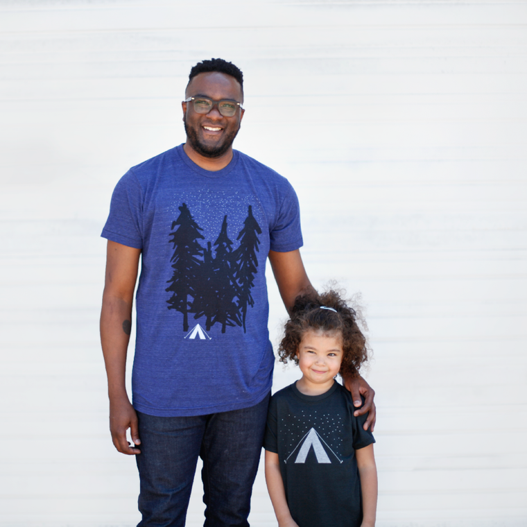 Father / Child Matching Starry Night T-Shirt Set.