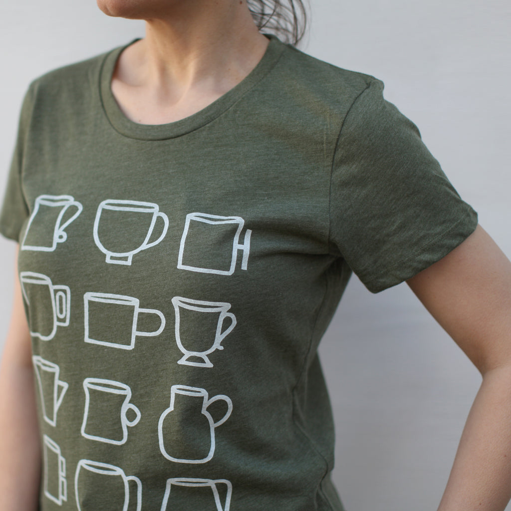 Pottery Lover Handmade Coffee Mugs Women's T-Shirt Army Green